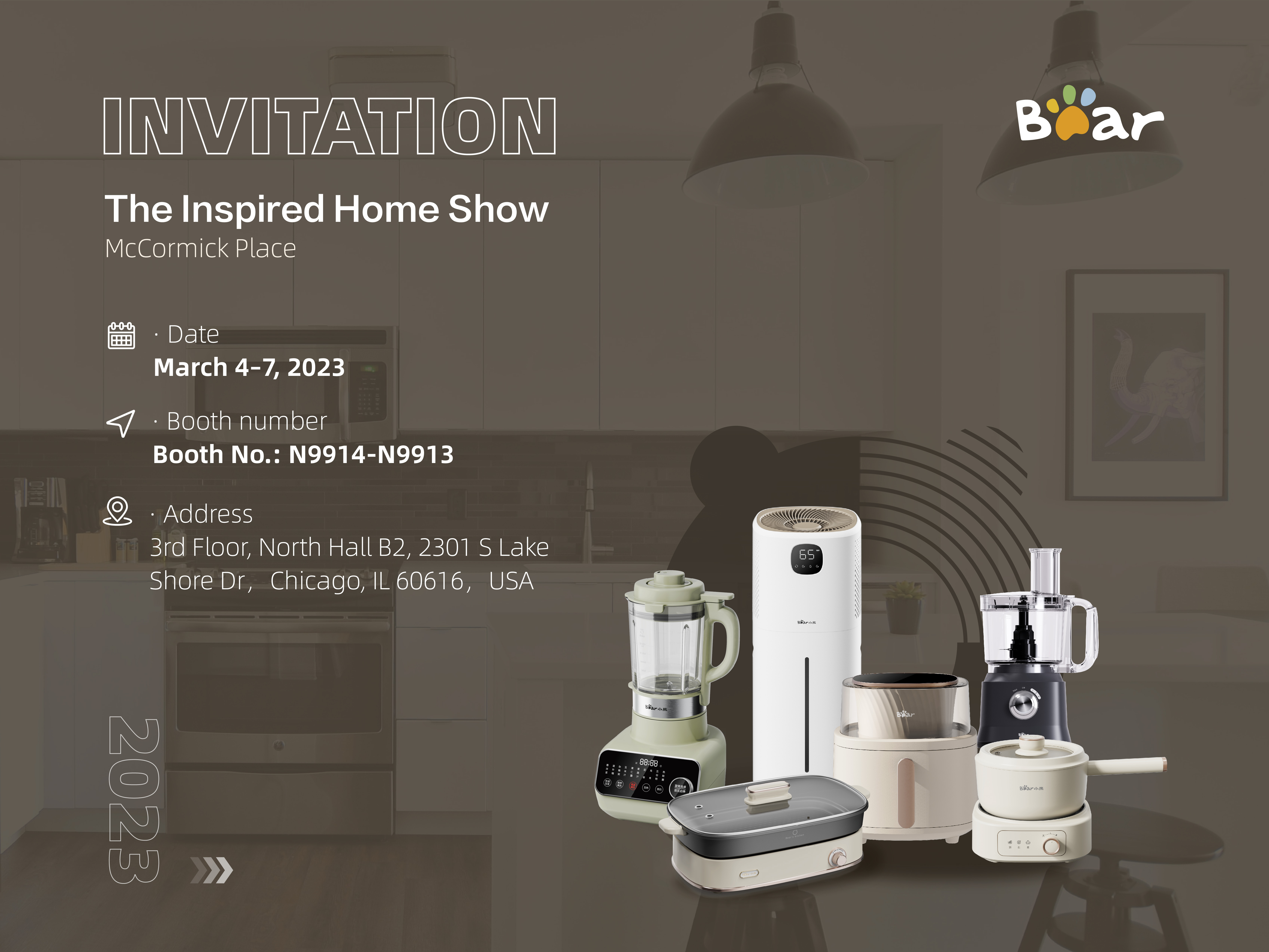 Bear parteciperà all'Ispirato Home Show a Chicago, dal 4 al 7 marzo
